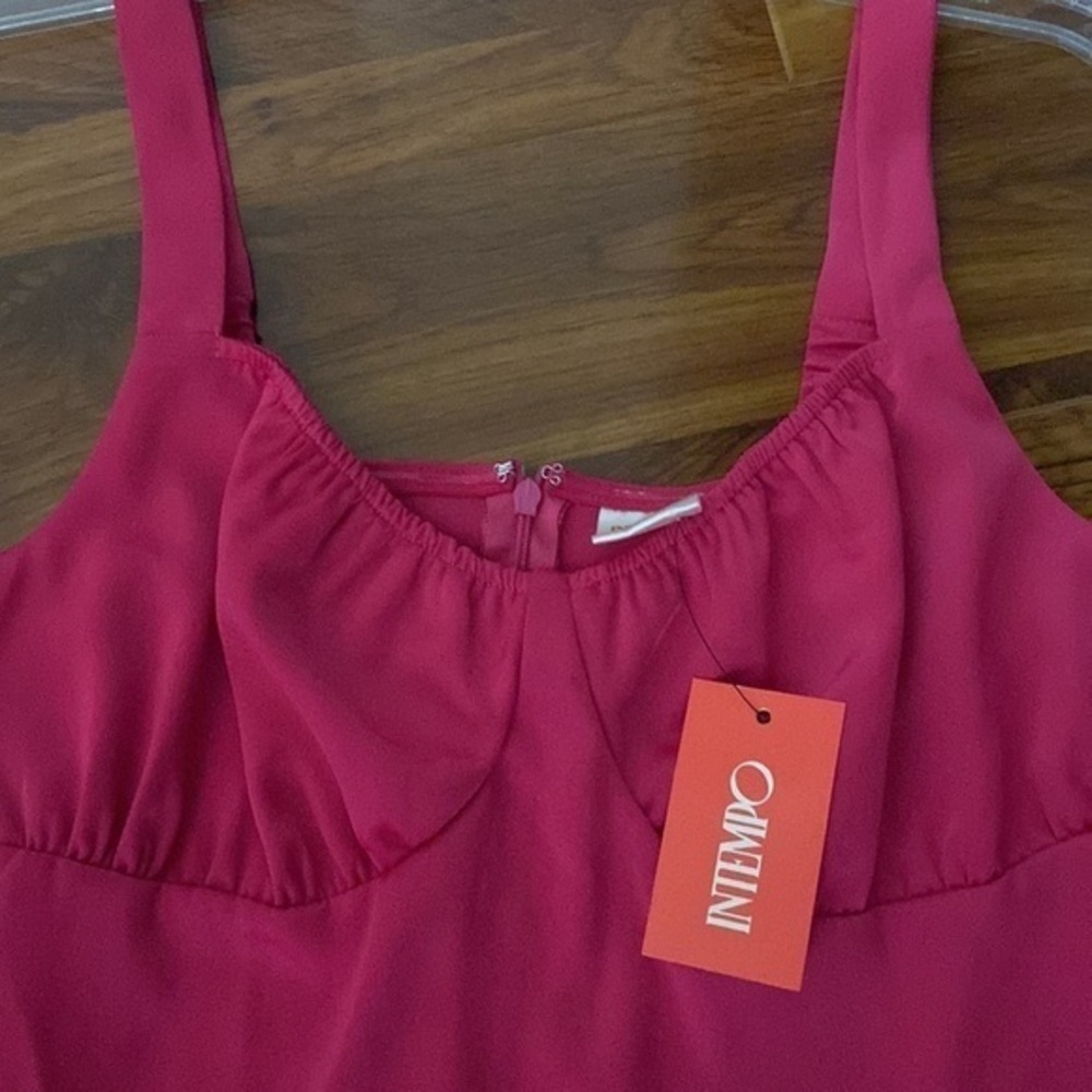 ❤️ Women's INTEMPO Ruched Bustier Bodysuit, Pink, size 10